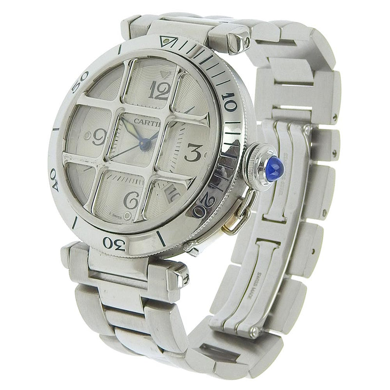 [Cartier] Cartier Pacha Grid montre W31040H3 en acier inoxydable cadran blanc automatique Pacha Grid Men