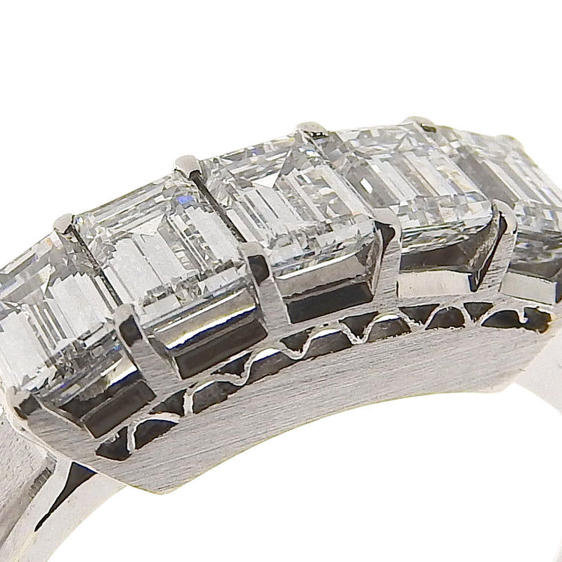 No. 11.5 anillo / anillo 
 PT900 Platinum X Diamond 1.11 grabado con una sola letra de aproximadamente 3.5 g de damas