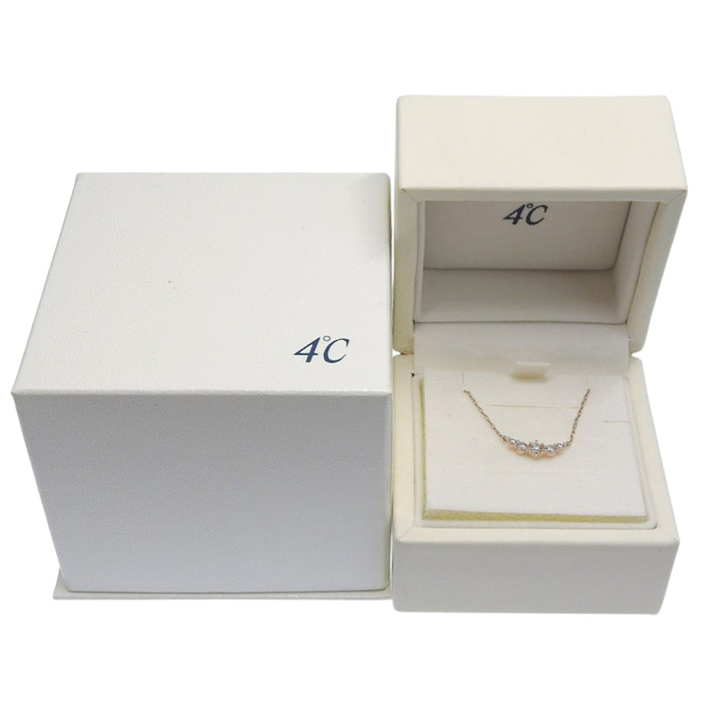 美品　４℃　ネックレス　ヨンドシー　シルバー　ジュエリーボックス付き ネックレス 4°c 箱 4 ヨンドシー ネックレス