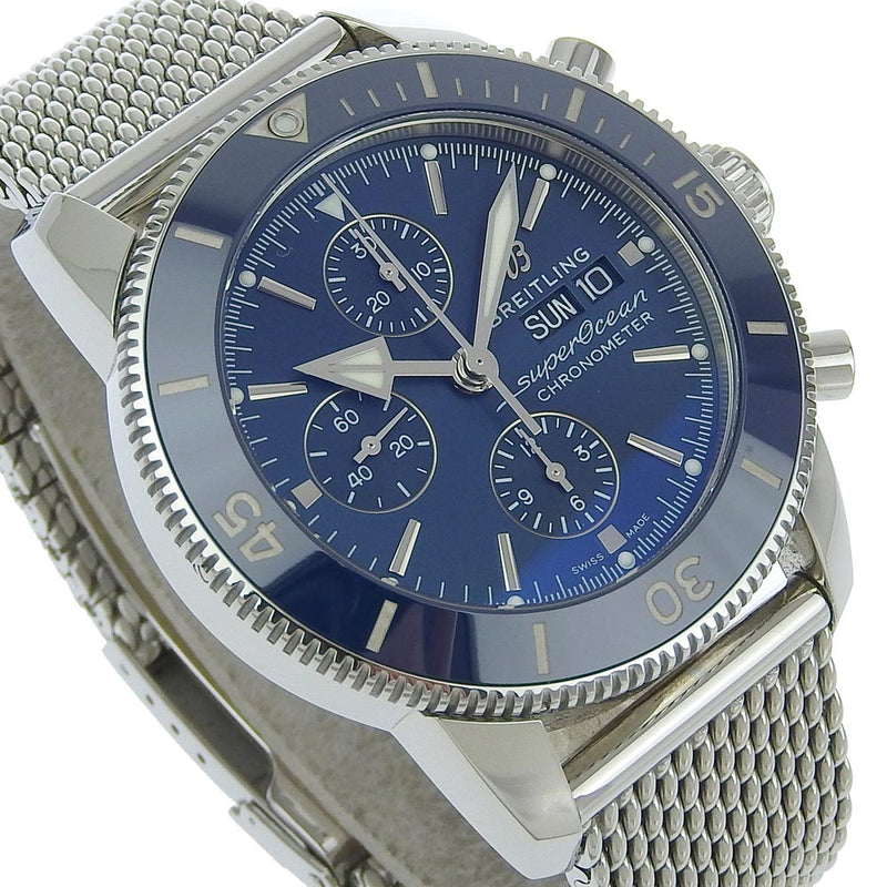 [BREITLING] Breitling 
 Super Ocean Watch 
 Heritage A13313161C1A1 Stainless steel automatic winding chronograph blue dial SUPER OCEAN Men A rank