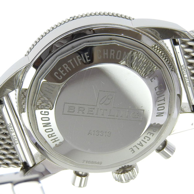 【BREITLING】ブライトリング
 スーパーオーシャン 腕時計
 ヘリテージ A13313161C1A1 ステンレススチール 自動巻き クロノグラフ 青文字盤 Super Ocean メンズAランク