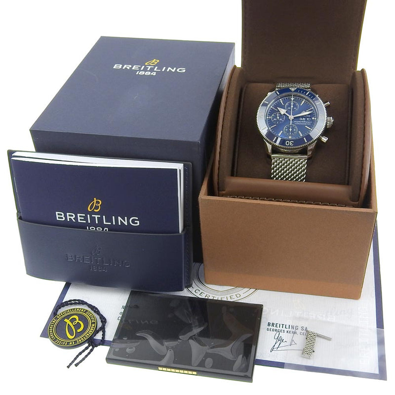 [BREITLING] Breitling 
 Super Ocean Watch 
 Heritage A13313161C1A1 Stainless steel automatic winding chronograph blue dial SUPER OCEAN Men A rank