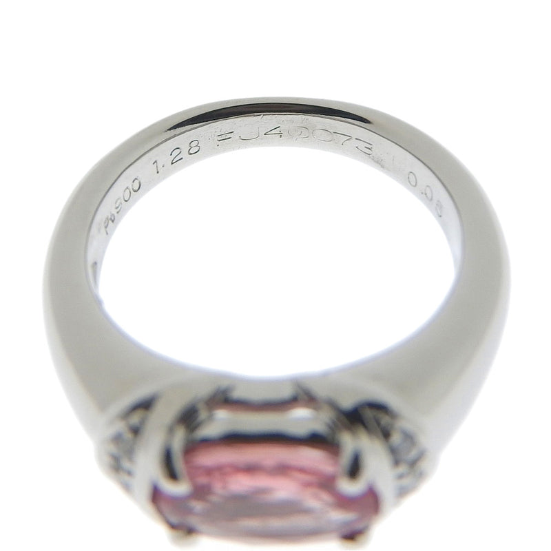 No. 10 anillo / anillo 
 PT900 Platino X Paparacha Sphire X Diamond 1.28 0.05 Aproximadamente 8.5 g Ladies Sa Rank