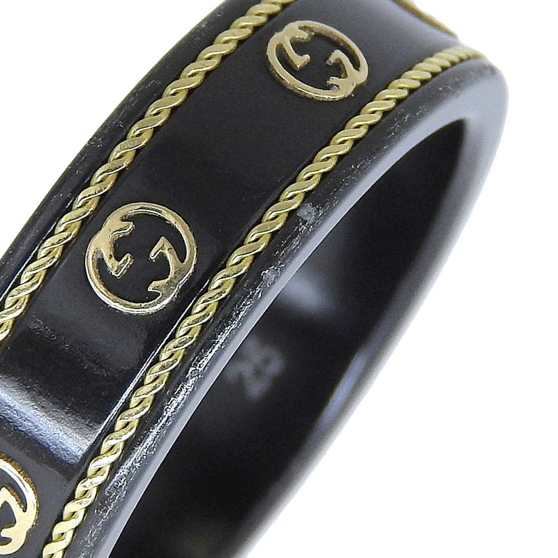 [Gucci] Gucci 
 Interlocking G 24 Anillo / anillo 
 Cerámica x K18 oro amarillo aproximadamente 3.2g entrelazado