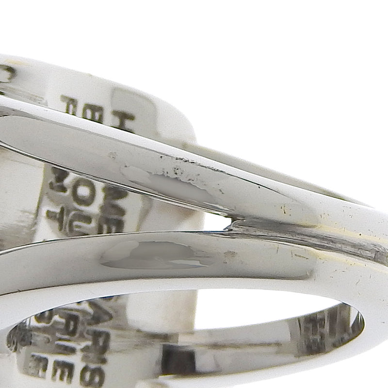 [Hermes] Hermes 
 Serie 9 anillo / anillo 
 Signet Metal X Shell Silver alrededor de 11.7 g Serie Damas A-Rank
