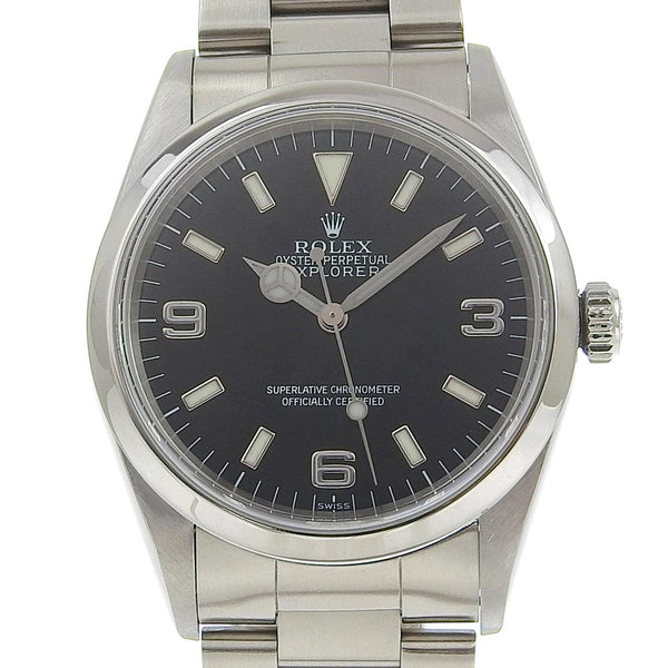 [Rolex] rolex 
 Explorer 1 reloj 
 Cal.3000 14270 Automático de acero inoxidable Explorador de marcación negra 1 Men A Rank