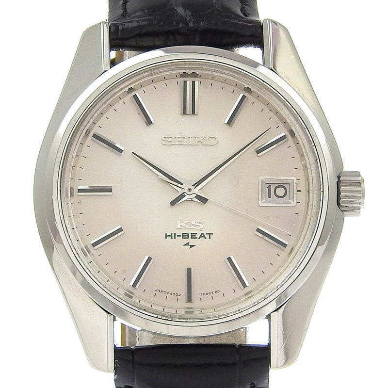 [Seiko] Seiko King Seiko Watch High Beat Cal.4502A 4502-7000 Stainless Steel× Crocodile Hand Winding Analog display SilverDial King Seiko Men's