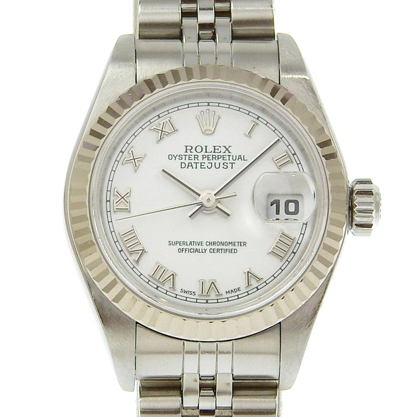 [Rolex] rolex 
 DateJust Watch 
 79174 acero inoxidable x wg dial de marcación blanca automática de dátiles Ajusta un rango