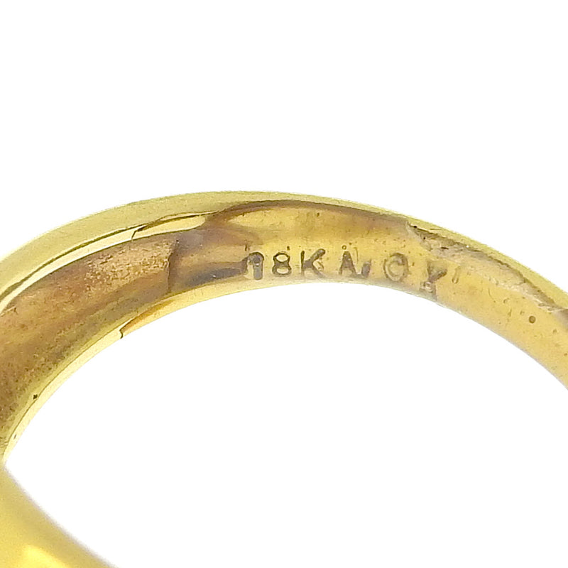 13.5号 リング・指輪
 K18イエローゴールド×サファイア×ダイヤモンド 約6.61g レディースA-ランク