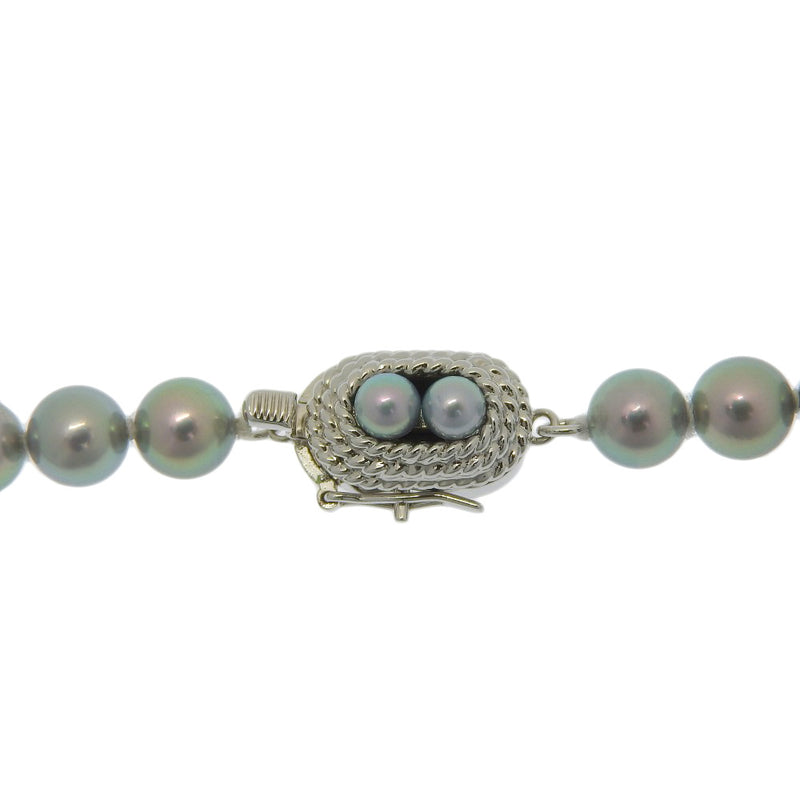 [TASAKI] Tasaki Necklace 6.5mm Silver×Akoya Pearl Approximately 30.1G Ladies A rank