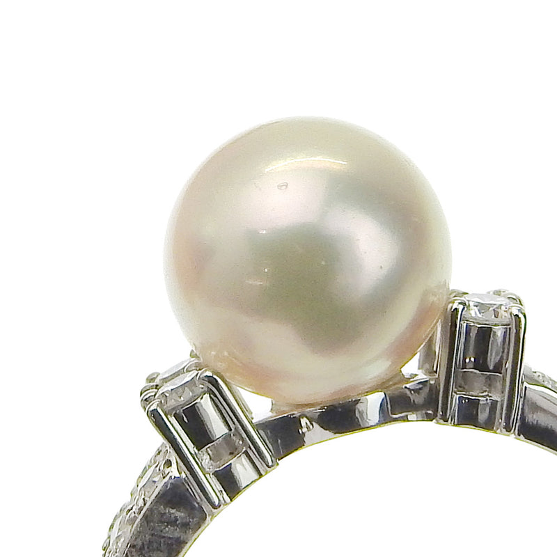 [Tasaki] Tasaki No. 12 Anillo / anillo 8.8 mm PT900 Platinum ×Akoya Pearl× Diamante alrededor de 5.7 g de damas A-Rank