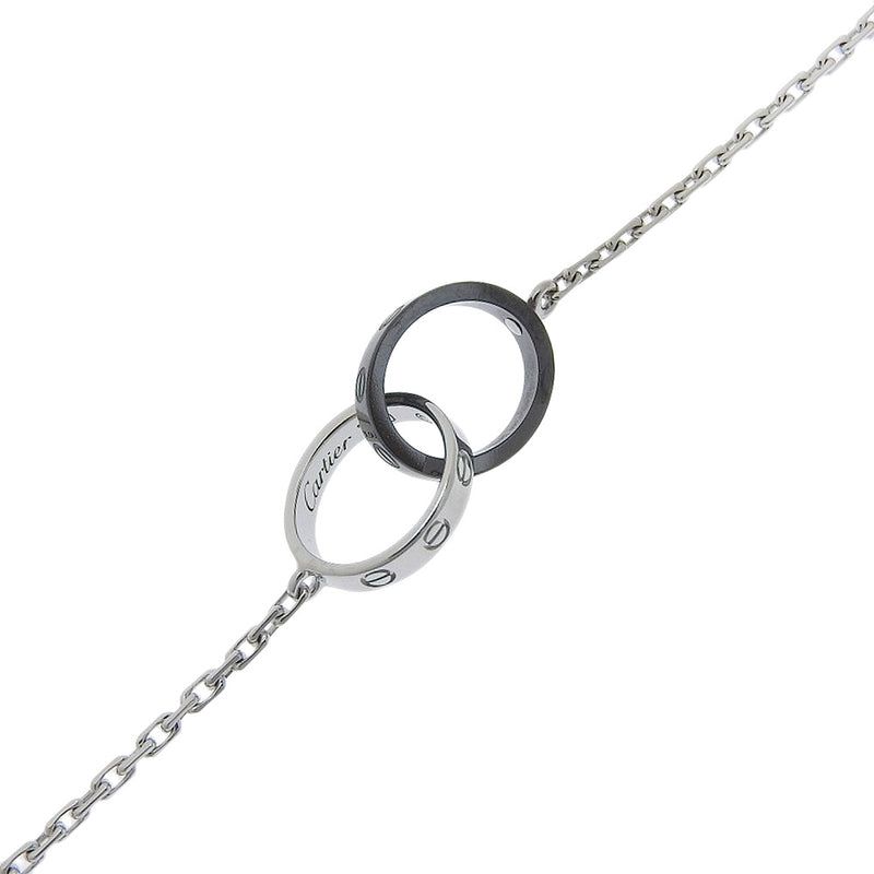 [까르띠에] 까르띠에 아기 사랑 Bracelet 18KWhite Gold X Ceramic Black 약 3.5g 아기 사랑 숙녀 A 등급