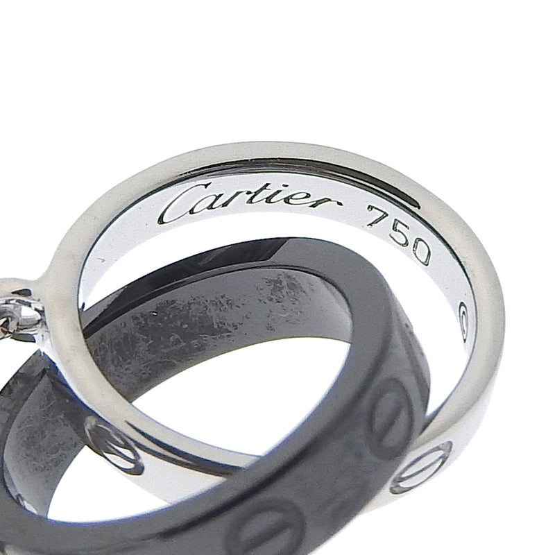 [Cartier] Cartier Baby Love Bracelet 18KWhite Gold x Ceramic Black Approximately 3.5g Baby Love Ladies A Rank