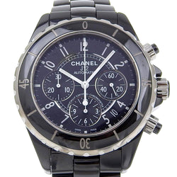 【CHANEL】シャネル
 J12 腕時計
 H0940 セラミック×ステンレススチール 自動巻き クロノグラフ 黒文字盤 J12 メンズA-ランク