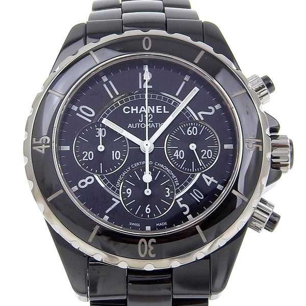 [CHANEL] Chanel 
 J12 watch 
 H0940 Ceramic x stainless steel Mechanical Automatic Chronograph black dial J12 Men's A-Rank