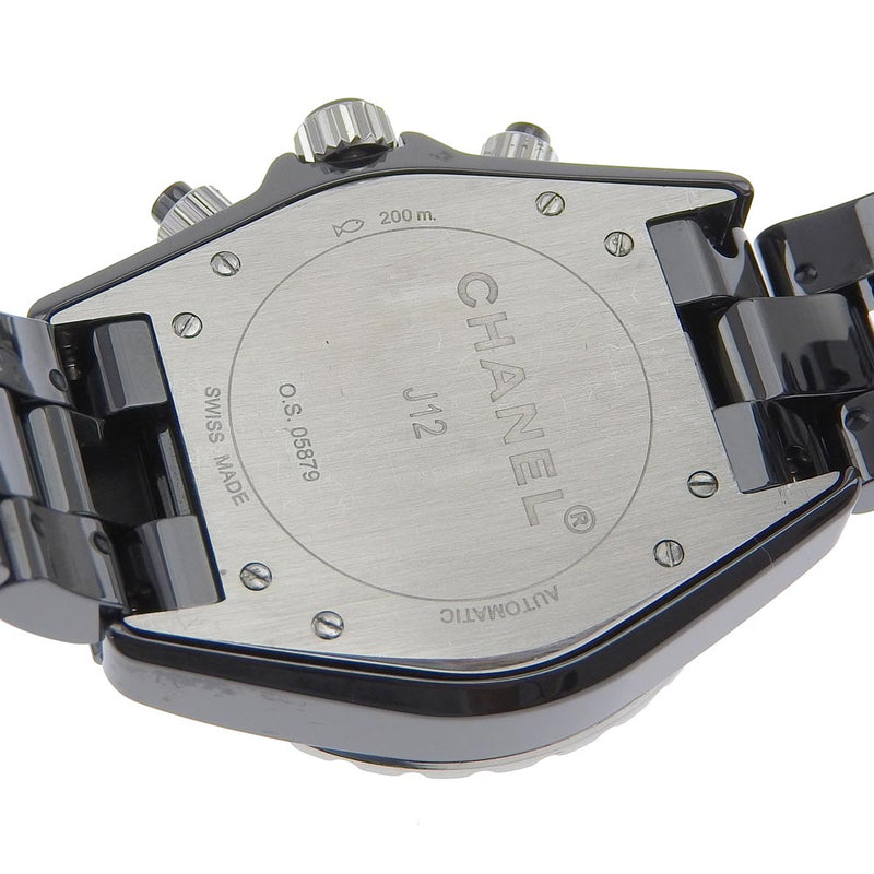 【CHANEL】シャネル
 J12 腕時計
 H0940 セラミック×ステンレススチール 自動巻き クロノグラフ 黒文字盤 J12 メンズA-ランク