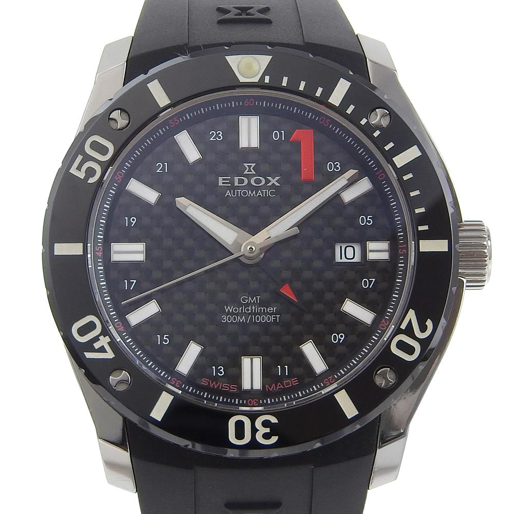 EDOX】エドックス クラスワン 腕時計 GMT ワールドタイム 93005-3-NIN ステンレススチール×ラバー 自動巻き 黒文字盤 –  KYOTO NISHIKINO