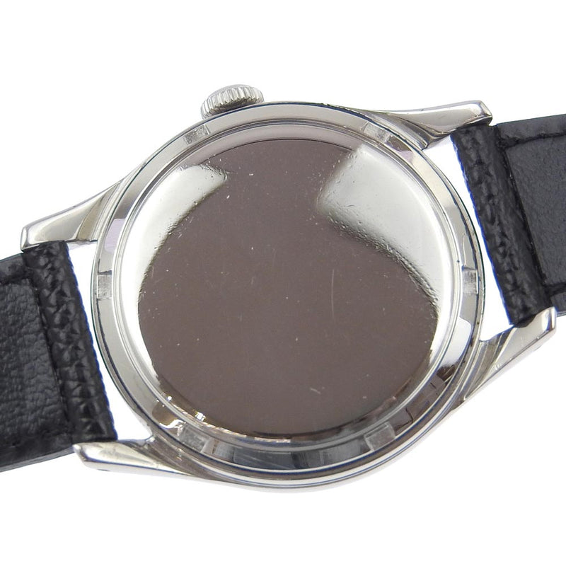 【OMEGA】オメガ
 スモール 腕時計
 ヴィンテージ cal.266 2639-13 ステンレススチール×型押しレザー 手巻き スモールセコンド ゴールド文字盤 Small メンズB-ランク