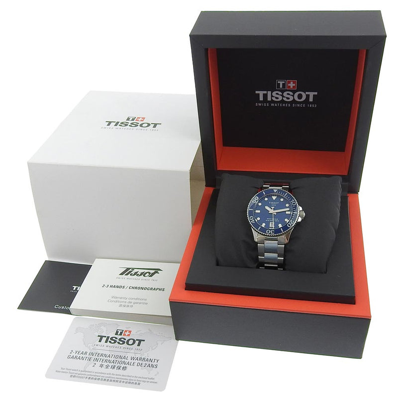 【TISSOT】ティソ
 シースター 腕時計
 T120.210.11.041.00 ステンレススチール クオーツ 青文字盤 Sea star メンズAランク