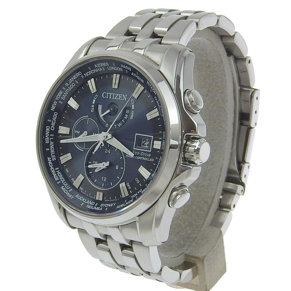 [Citizen] Citizen Eco Drive Watch Limited Edition H820-T021697 스테인레스 스틸 태양 광 라디오 시계 해군 다이얼 에코 드라이브 남성 A 순위