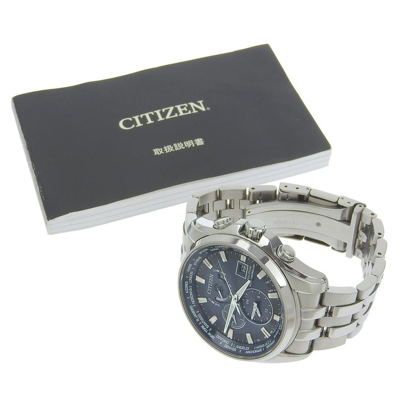 [Citizen] Citizen Eco Drive Watch Limited Edition H820-T021697 Corloge de radio solaire en acier inoxydable Navy Dial Eco Drive Men's A-Rank