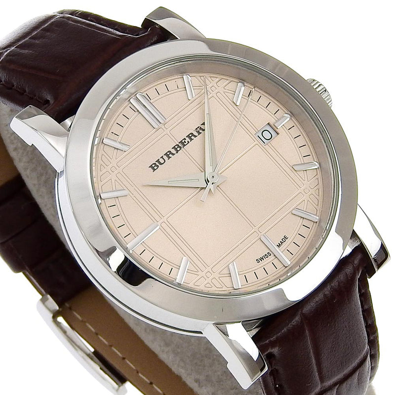 [Burberry] Burberry Heritage Watch BU1356 Stainless Steel× Leather Quartz Analog display beige dial HERITAGE men's