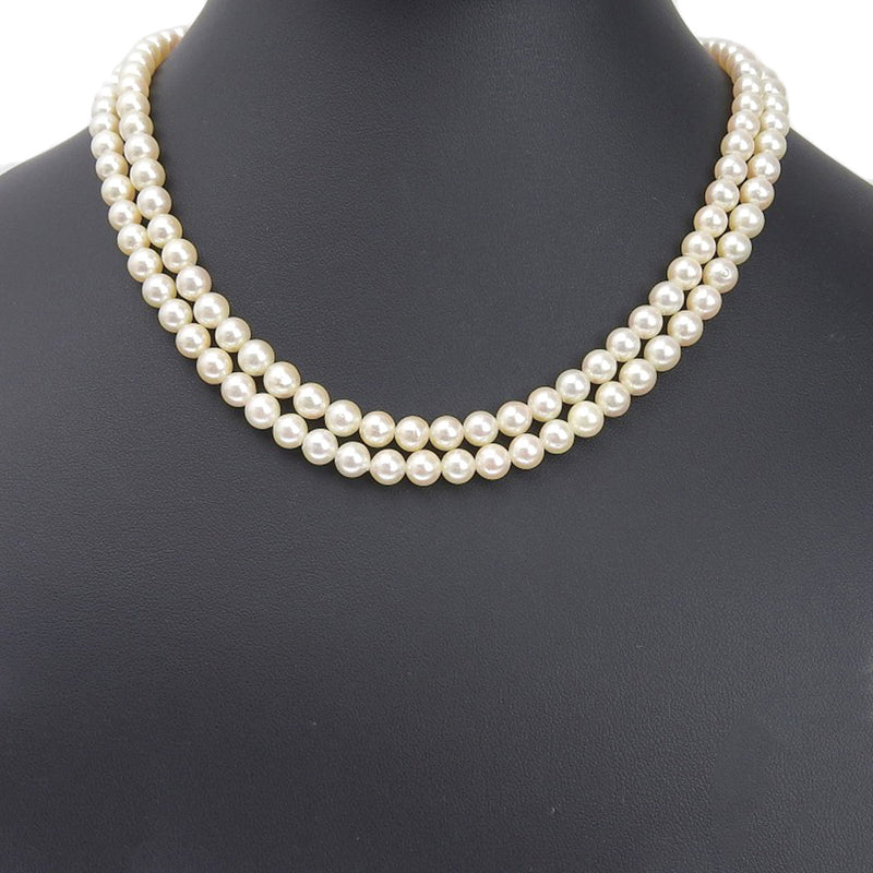 [TASAKI] Tasaki Pearl Long Necklace 6.0-6.4mm Silver×Akoya Pearl Approximately 49.6g Pearl Long Ladies A Rank