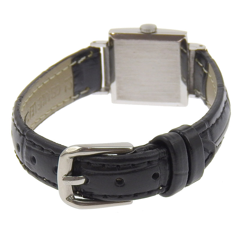 [IWC] International Watch Company Watch PT900 Platinum x Ladies de marcación plateada de cuero en relieve