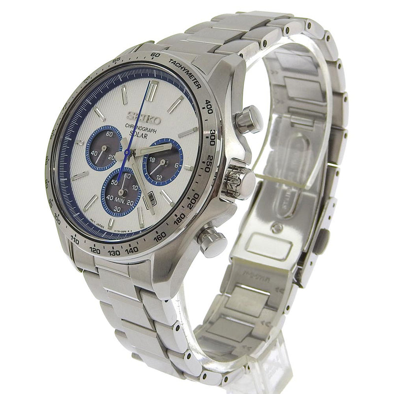 [Seiko] Seiko 
 RAISE THE FUTURE limited model watch 
 V175-0FA0 SBPY175 Stainless steel Silver Solar Watch Chronograph White Dial RAISE The Future Limited Edition Model Men's A+Rank