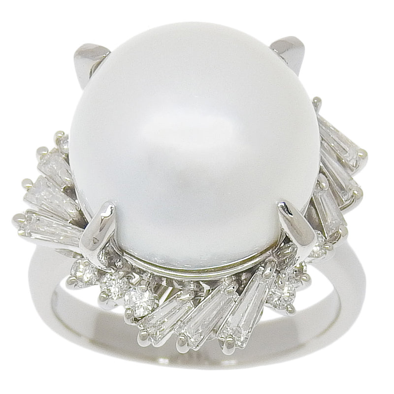 Pearl No. 15.5 Ring
14.4mm PT900 Platinum x Pearl x Diamond 1.04 engraved about 15.8g Pearl Ladies A rank