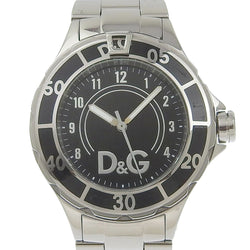 [DOLCE & GABBANA] Dolce Dorchy 
 watch 
 Stainless steel silver quartz analog display black dial Men's B-rank