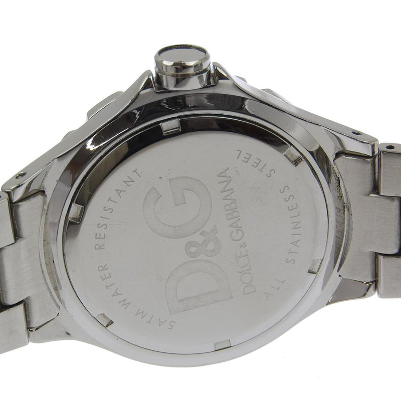 [DOLCE & GABBANA] Dolce Dorchy 
 watch 
 Stainless steel silver quartz analog display black dial Men's B-rank