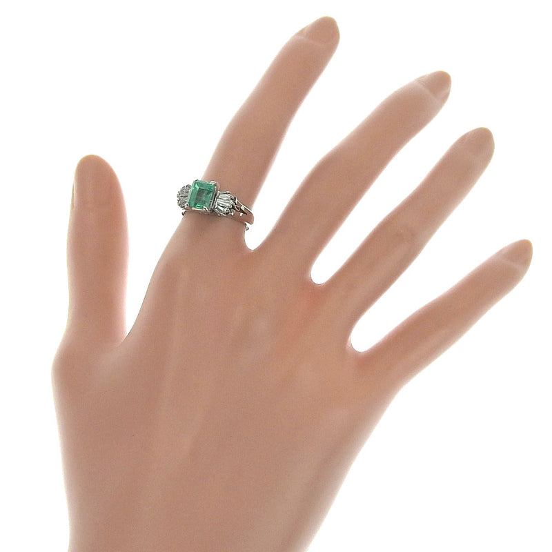 No. 13 Ring / Ring PT900 Platinum x Emerald x Diamond 0.37 Approximate –  KYOTO NISHIKINO