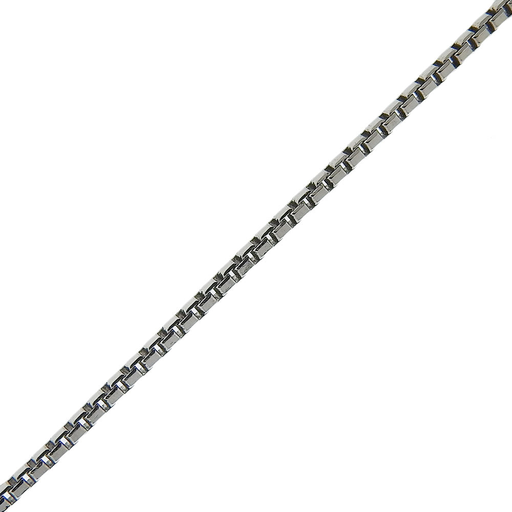 necklace PT850 Platinum x K18 White Gold x Diamond 0.80 engraved