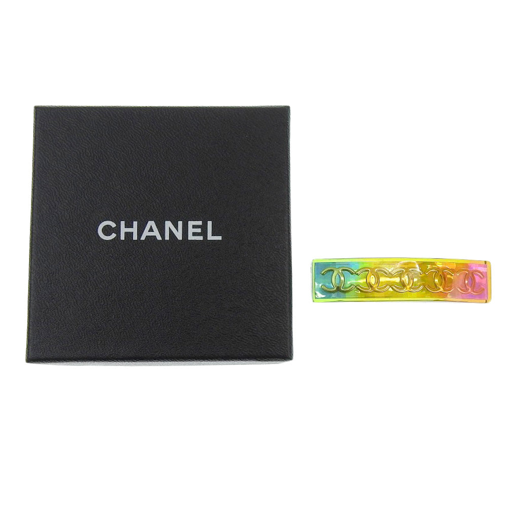 CHANEL】シャネル ココマーク バレッタ レインボー ヴィンテージ A08684 プラスチック×金メッキ マルチカラー 97P刻印 C –  KYOTO NISHIKINO