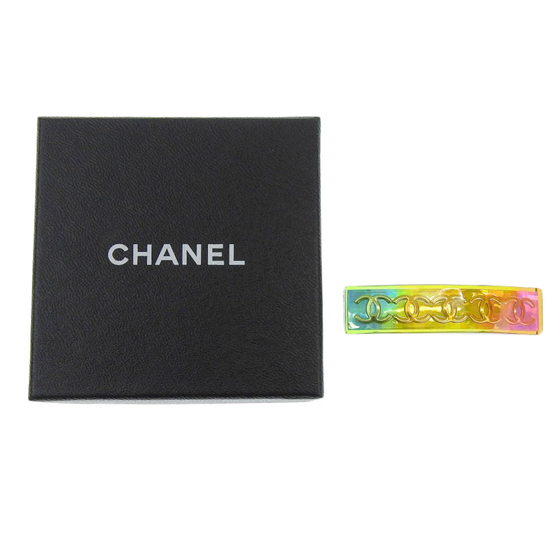 [Chanel] Chanel 
 Cocomark valletta 
 Rainbow Vintage A08684 Plastic X Gold Plata Multicolor de 97p Coco Mark Ladies A-Rank