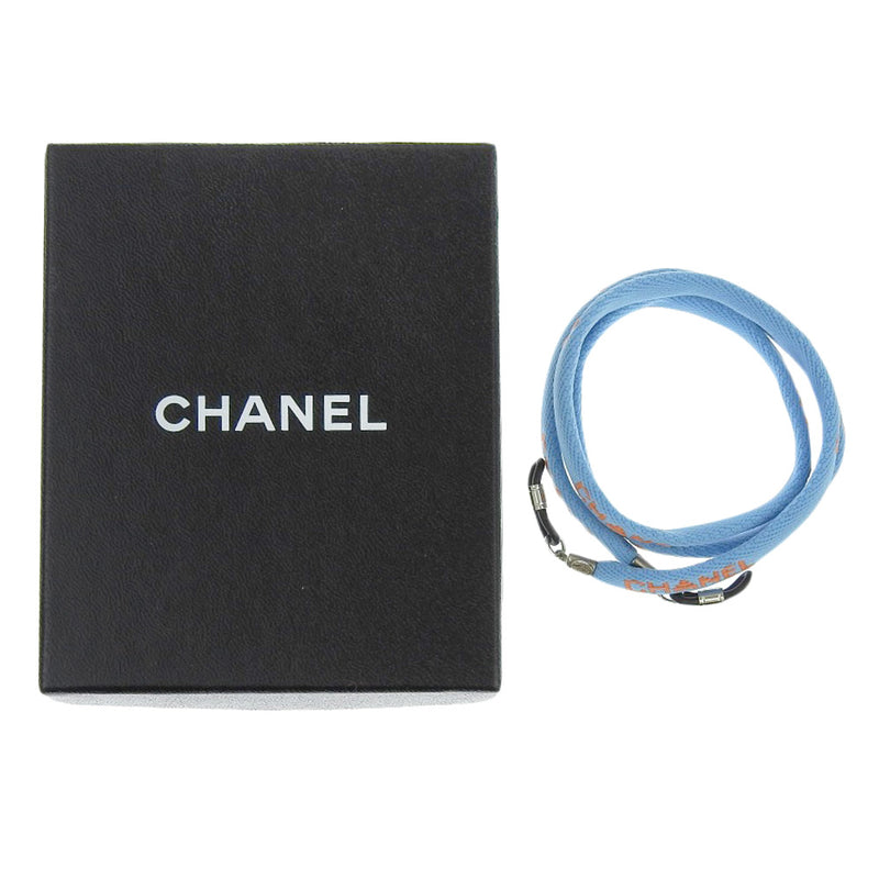 [Chanel] Chanel 
 Correa de trampa de vidrio 
 Logotipo A14581Y02397 Algodón azul 00t Gafas grabadas Correa Damas A Rango