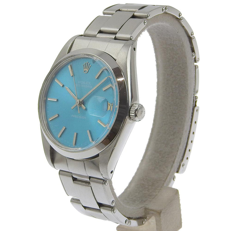 [Rolex] rolex 
 Reloj del día de ostras 
 Cal.6077 6694 Mirror de plata de acero inoxidable Mirror a mano Koiz Blue Oyster Oyster Bank B-Bank