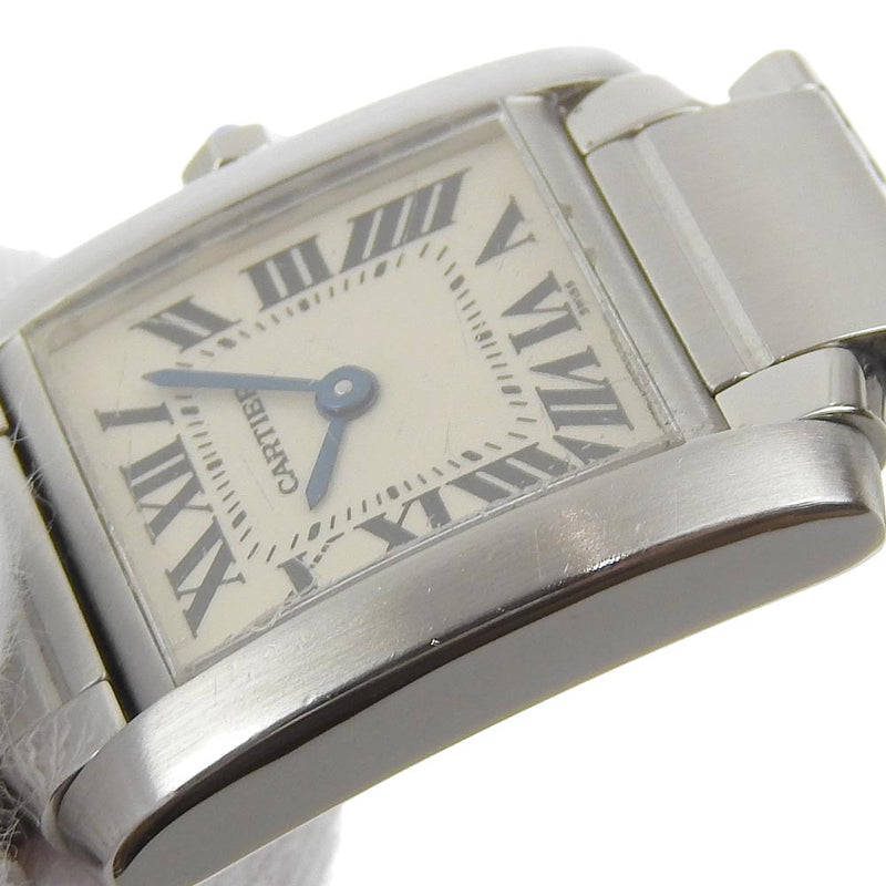 [Cartier] Cartier 
 Tank Francises SM Watch 
 W51008Q3 Stainless steel steel silver quartz analog display white dial Tank Francaise SM Ladies B-Rank