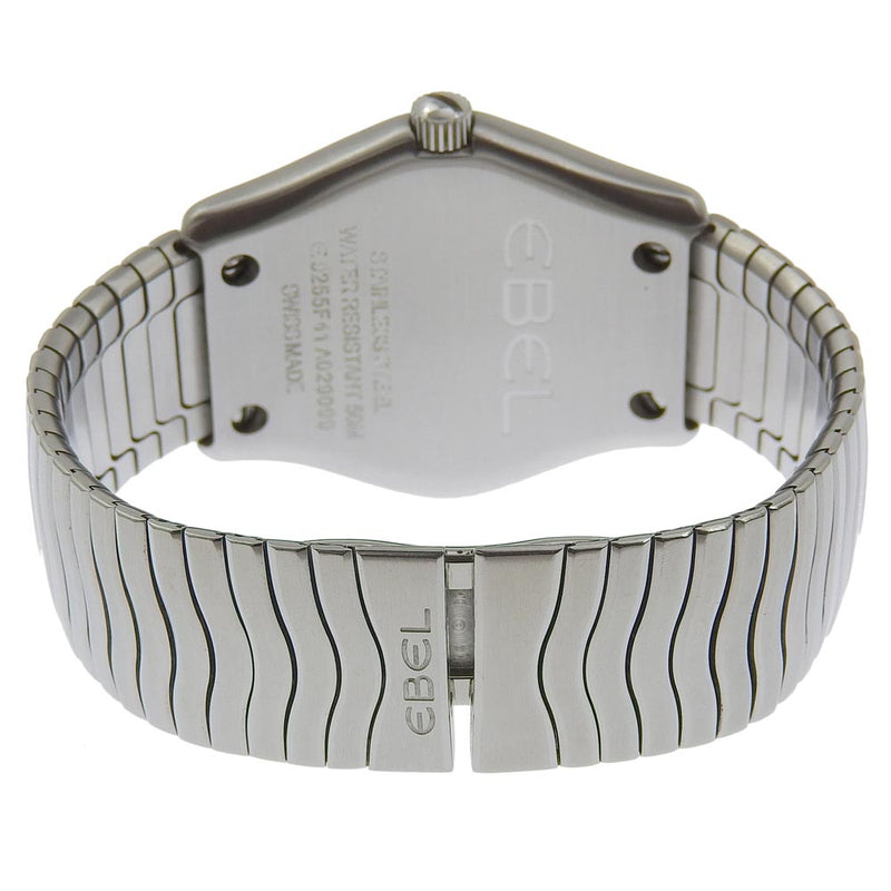 [Ebel] Ebel 
 Reloj clásico de olas 
 9255F41 de acero inoxidable Quartz Analog Display Silver Dial Wave Men's
