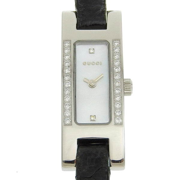 [Gucci] Gucci Beselide Diamond Watch 2p Diamond 3900L Areil inoxydable X CIGUR DE TIRTZ BLANG BLANC DIAL COMMENT