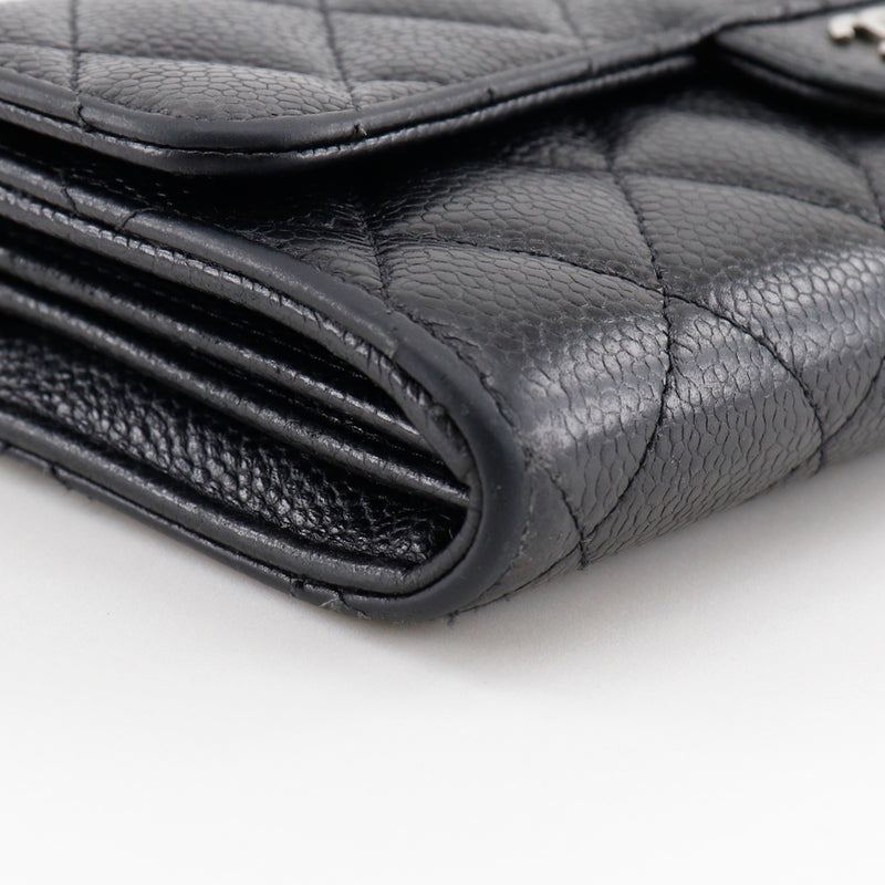 [CHANEL] Chanel 
 long wallet 
 AP0241 Caviar Skin Snap button Ladies