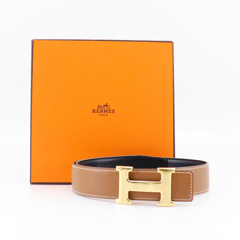 [HERMES] Hermes 
 H belt 65 belt 
 Vo Epson x Calf □ A engraved H Belt 65 Ladies A-Rank