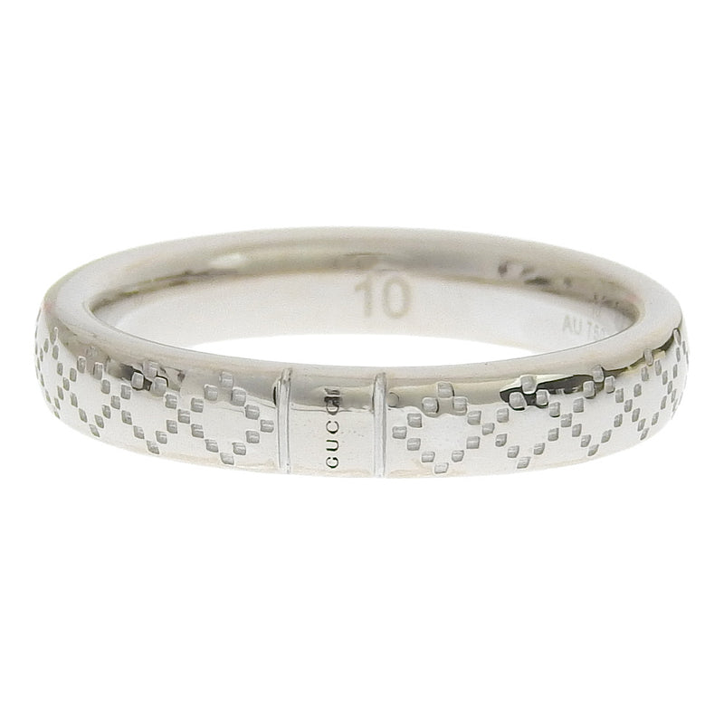 [Gucci] Gucci 
 Diamante No. 10 Anillo / anillo 
 K18 Gold blanco aproximadamente 4.9g Diamante Damas A+Rango