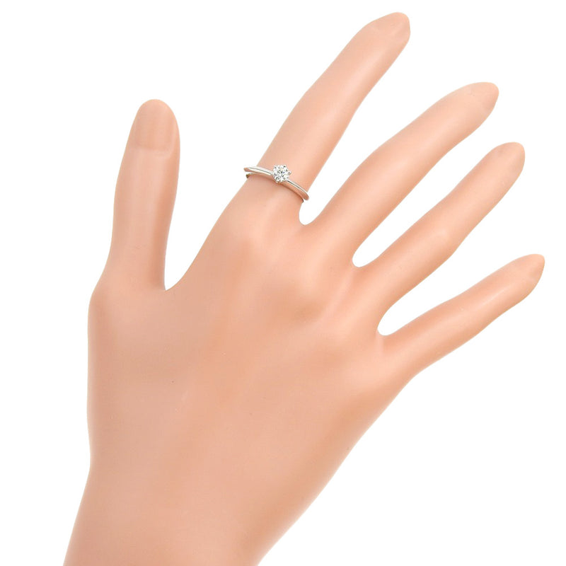 [Tiffany＆Co。]蒂法尼 
 纸牌11号戒指 /戒指 
 PT950白金X钻石大约3.8克纸牌女士
