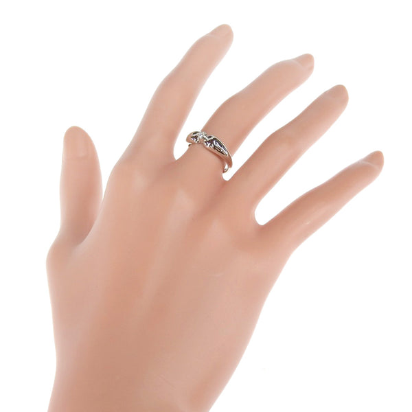 [Tiffany & co.] Tiffany 
 Double Teadrop No. 10 Anillo / anillo 
 PT950 Platinum X Diamond aproximadamente 5.0 g doble lágrima damas sa rango