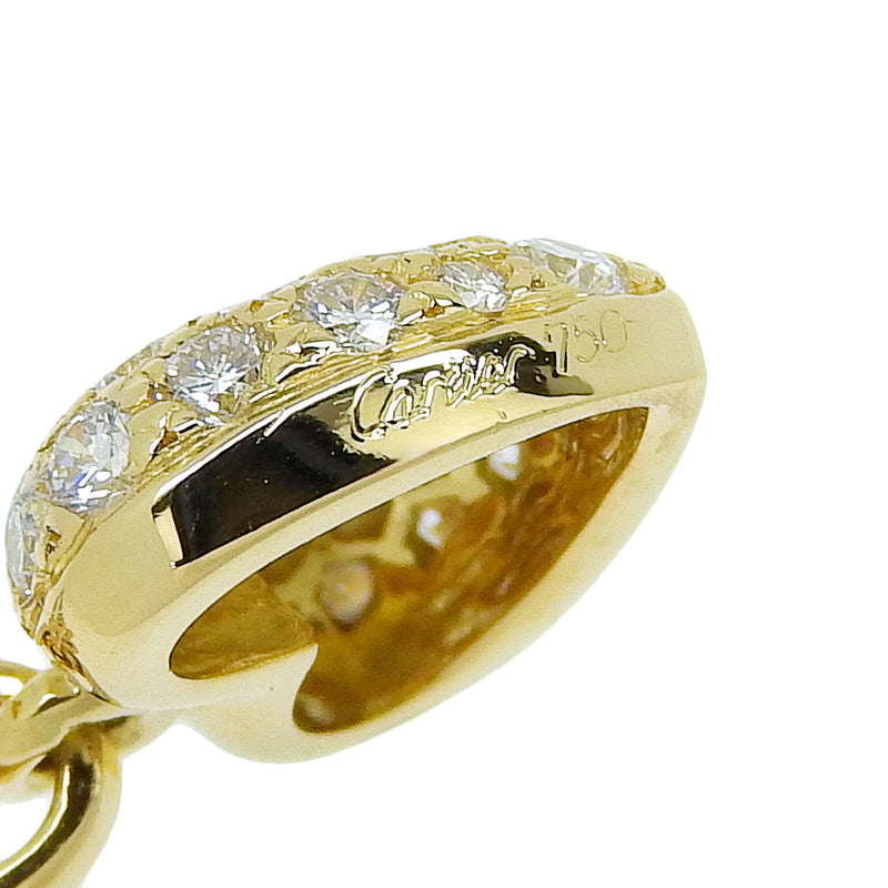 [Cartier] Cartier 
 Heart Pave Diamond Necklace 
 K18 Yellow Gold x Diamond about 10.3g HEART PAVE DIAMOND Ladies A+Rank