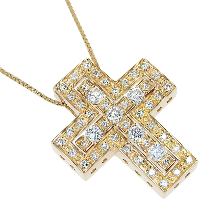 [DAMIANI] DAMIANI BELL EPOCK 목걸이 크기 18KPink Gold X Diamond Cross 약 8.3g Belle Epoch Unisex A+Rank