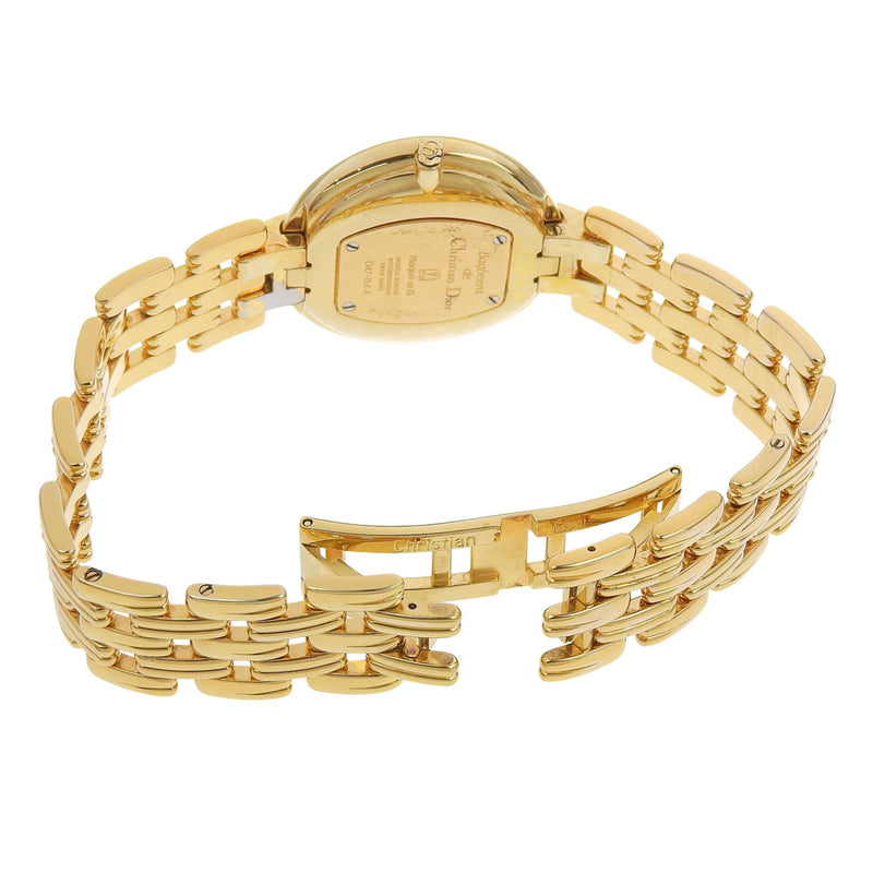 [Dior] Christian Dior 
 montre bakira 
 D47-154-4 Plaqué or x acier inoxydable Quartz doré Affichage analogique Cadran noir Bakira Femme