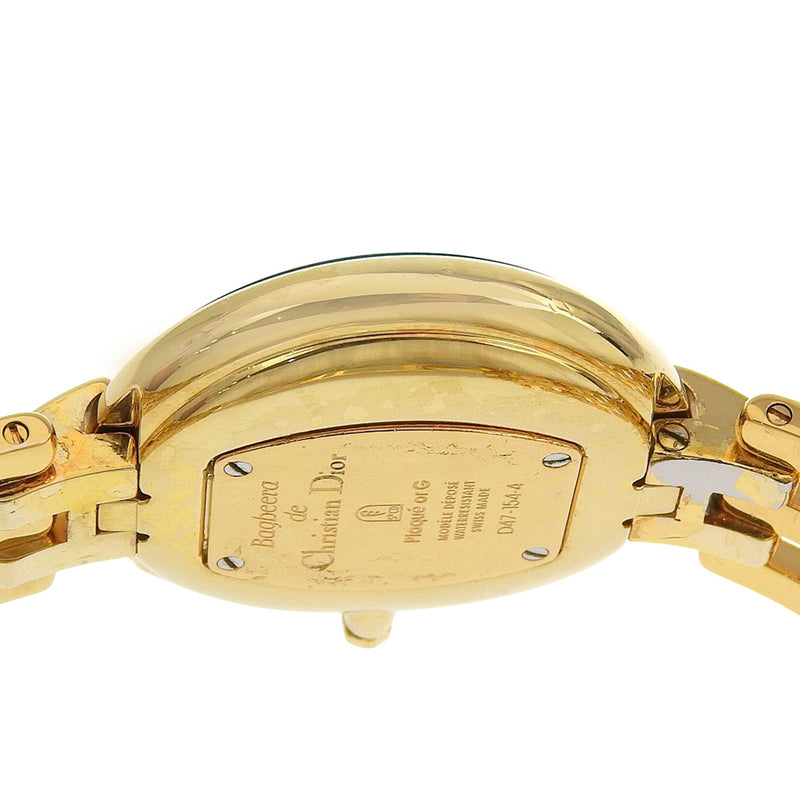 [Dior] Christian Dior 
 montre bakira 
 D47-154-4 Plaqué or x acier inoxydable Quartz doré Affichage analogique Cadran noir Bakira Femme